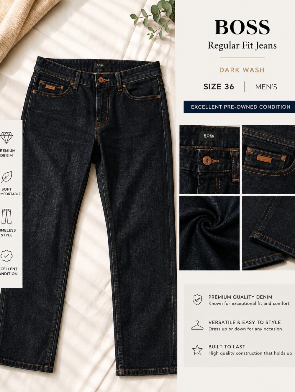 Boss Jeans in Dark Indigo